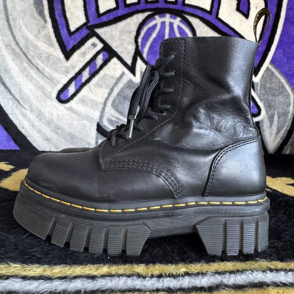 Size 8 - Women's Dr. Martens Audrick 8-Eye Black Punk Grunge Combat Boots